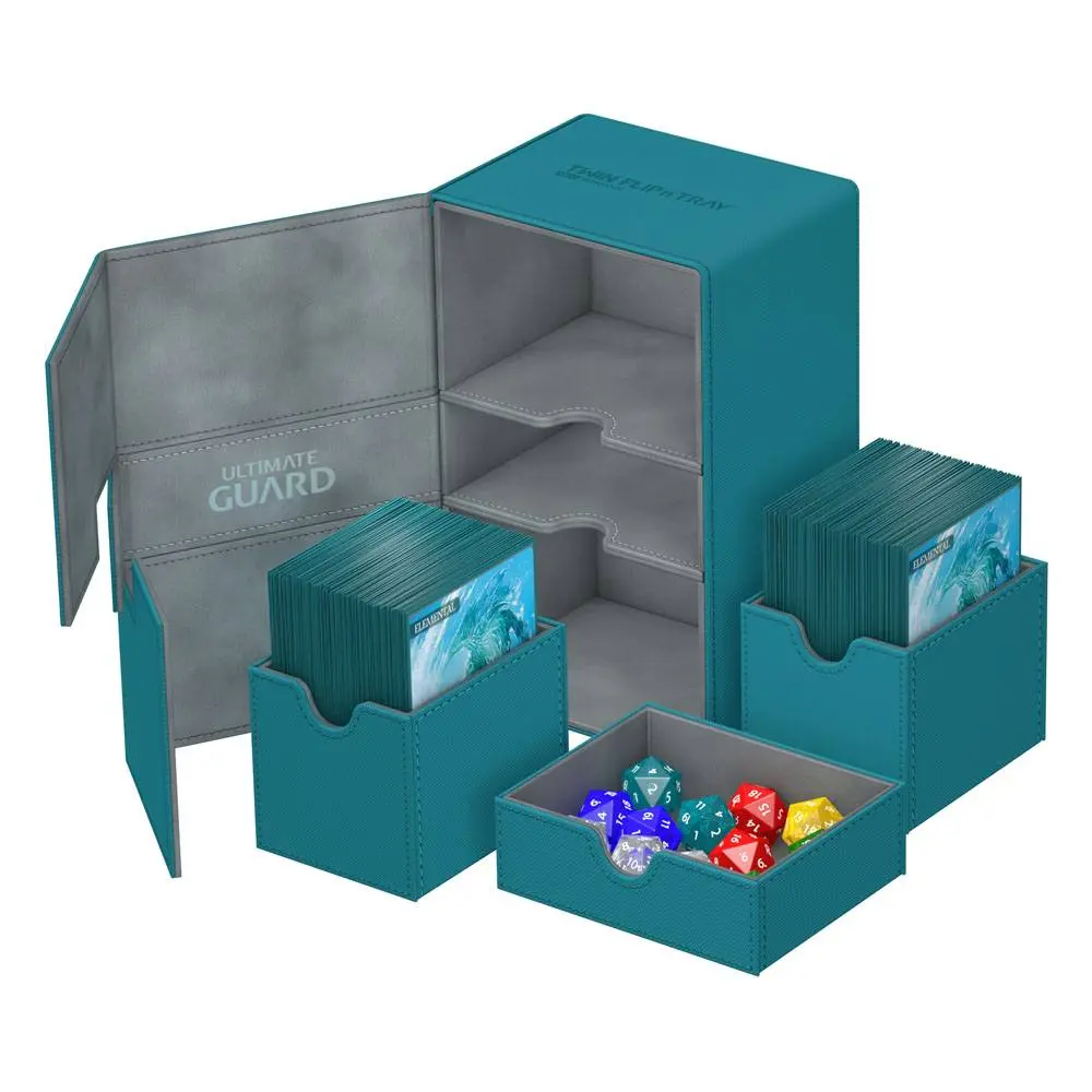 Ultimate Guard Twin Flip´n´Tray Deck Case 160+ Standard Size XenoSkin Petrol Blue product photo