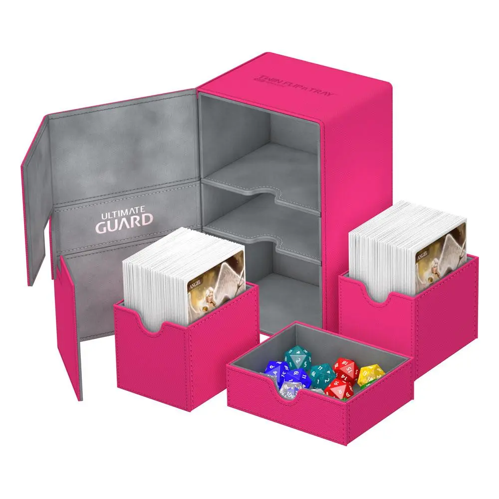Ultimate Guard Twin Flip´n´Tray  Deck Case 160+ Standard Size XenoSkin Pink product photo