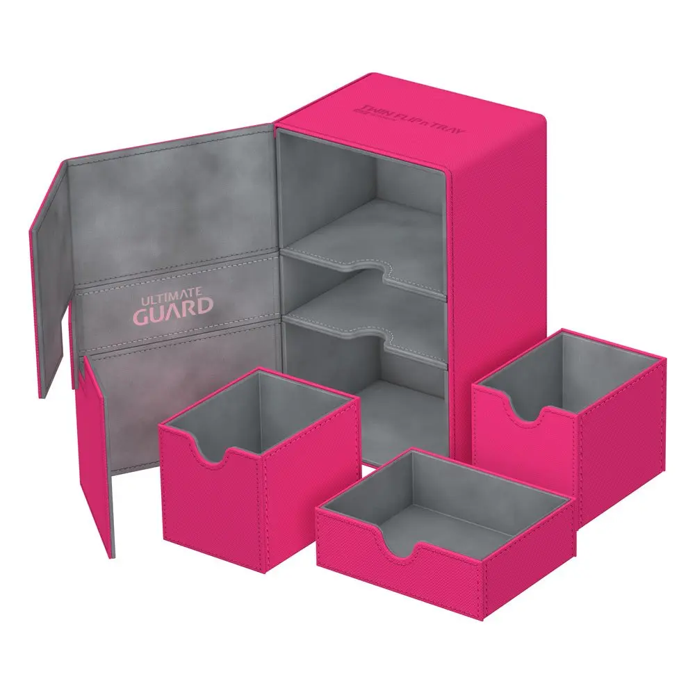 Ultimate Guard Twin Flip´n´Tray  Deck Case 160+ Standard Size XenoSkin Pink product photo