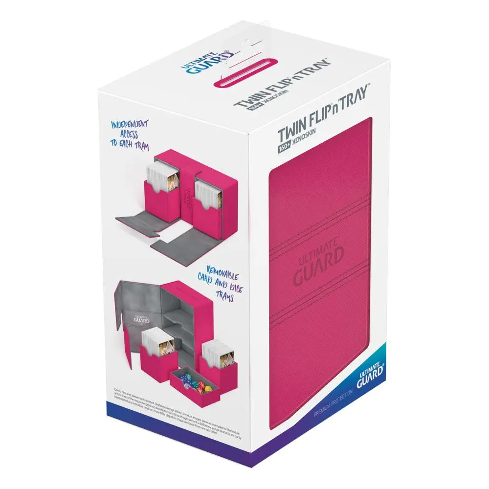 Ultimate Guard Twin Flip´n´Tray  Deck Case 160+ Standard Size XenoSkin Pink product photo