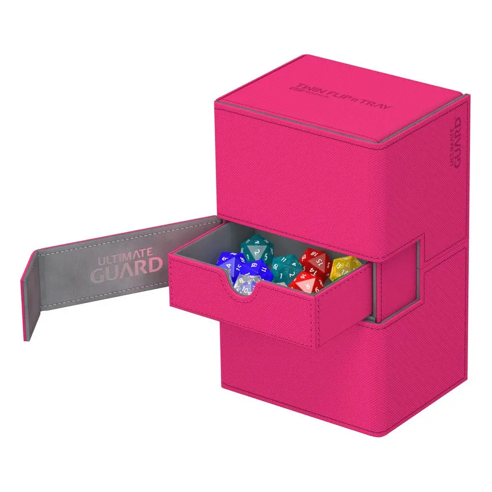 Ultimate Guard Twin Flip´n´Tray  Deck Case 160+ Standard Size XenoSkin Pink product photo