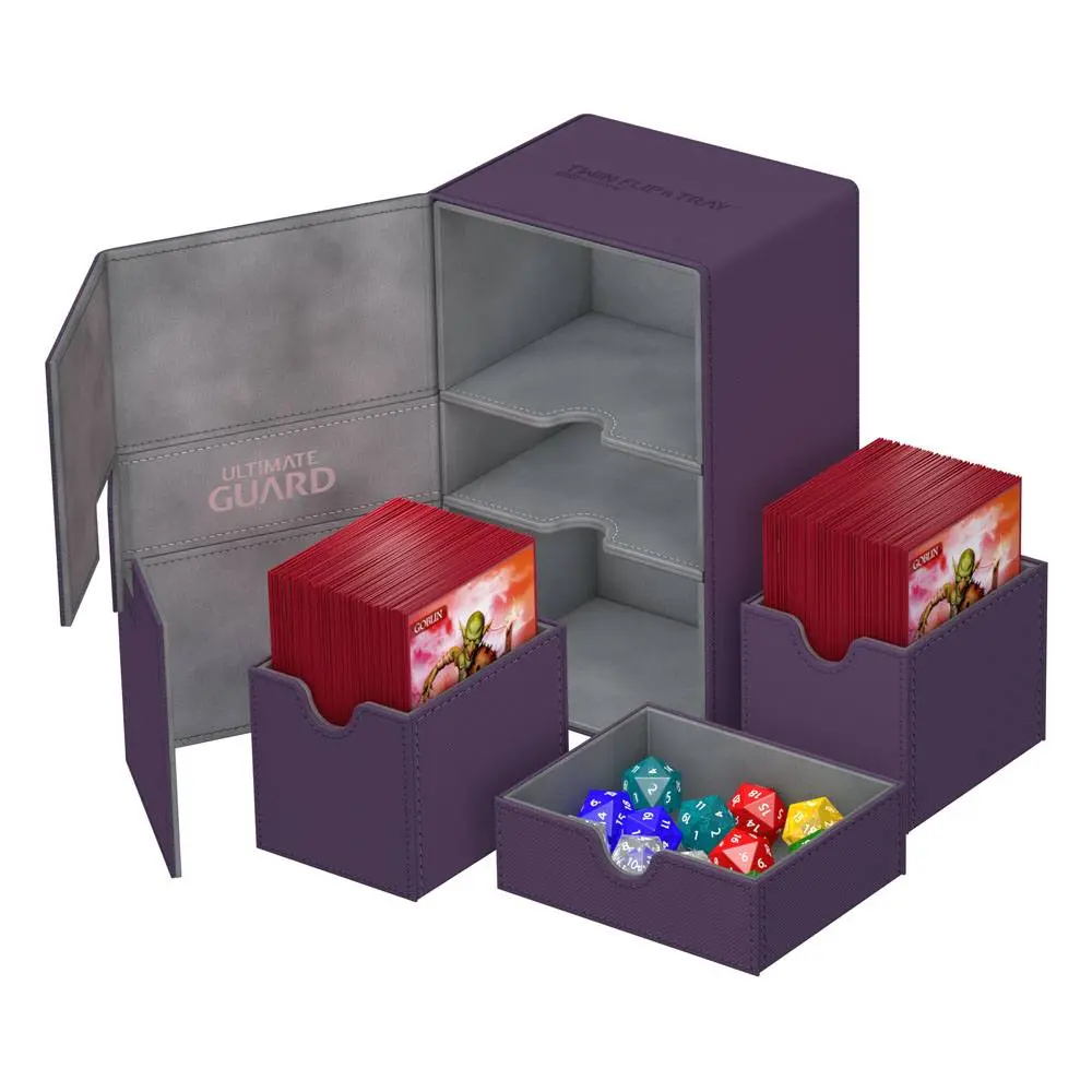 Ultimate Guard Twin Flip´n´Tray  Deck Case 160+ Standard Size XenoSkin Purple product photo