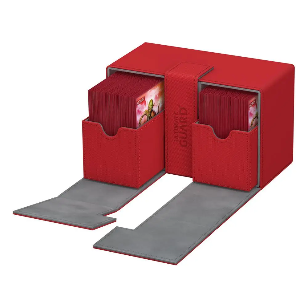Ultimate Guard Twin Flip´n´Tray  Deck Case 160+ Standard Size XenoSkin Red product photo