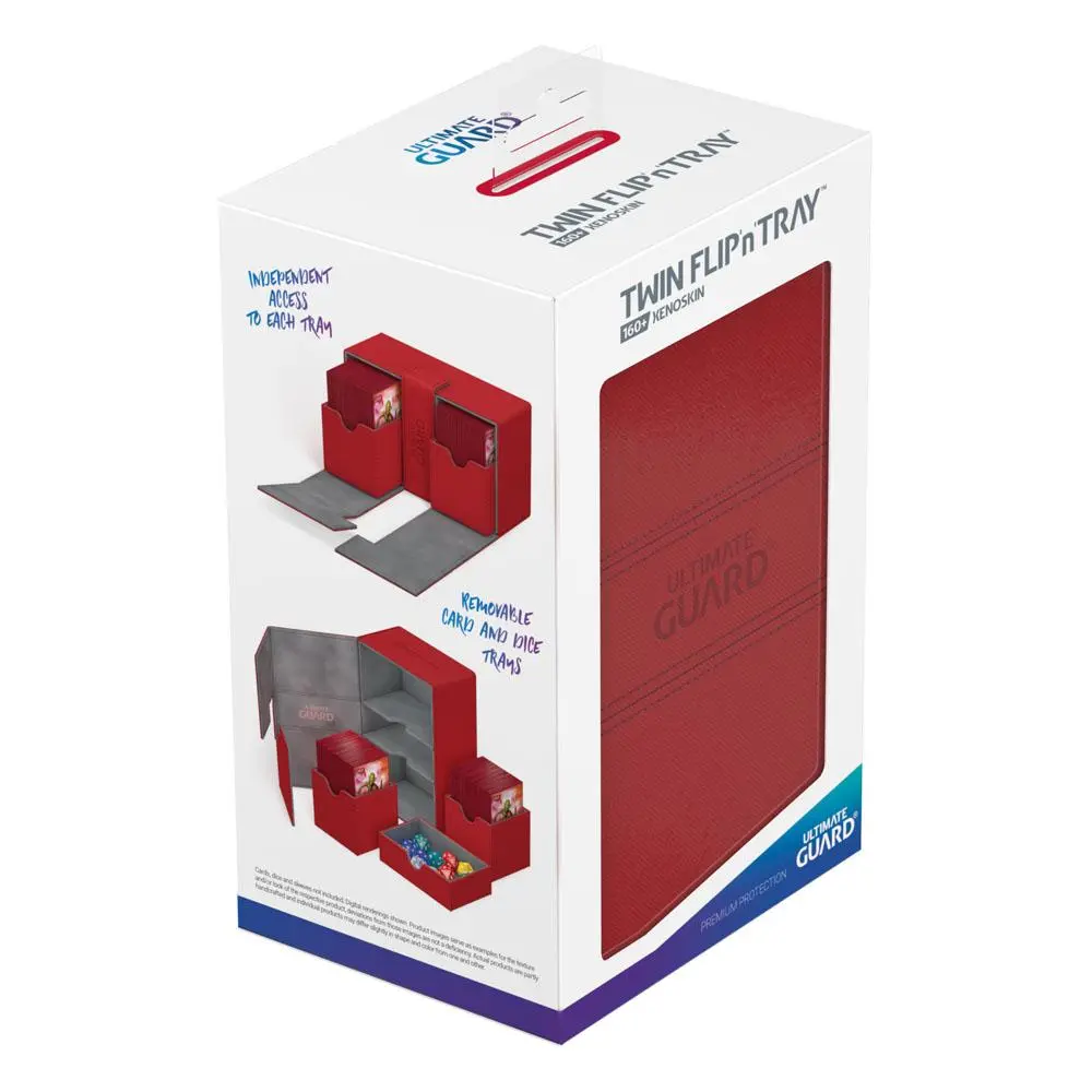 Ultimate Guard Twin Flip´n´Tray  Deck Case 160+ Standard Size XenoSkin Red product photo