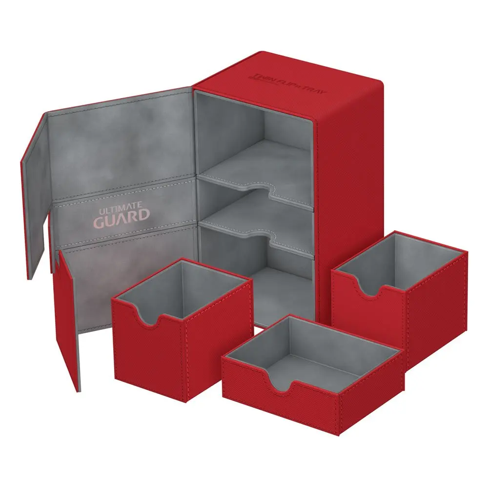 Ultimate Guard Twin Flip´n´Tray  Deck Case 160+ Standard Size XenoSkin Red product photo