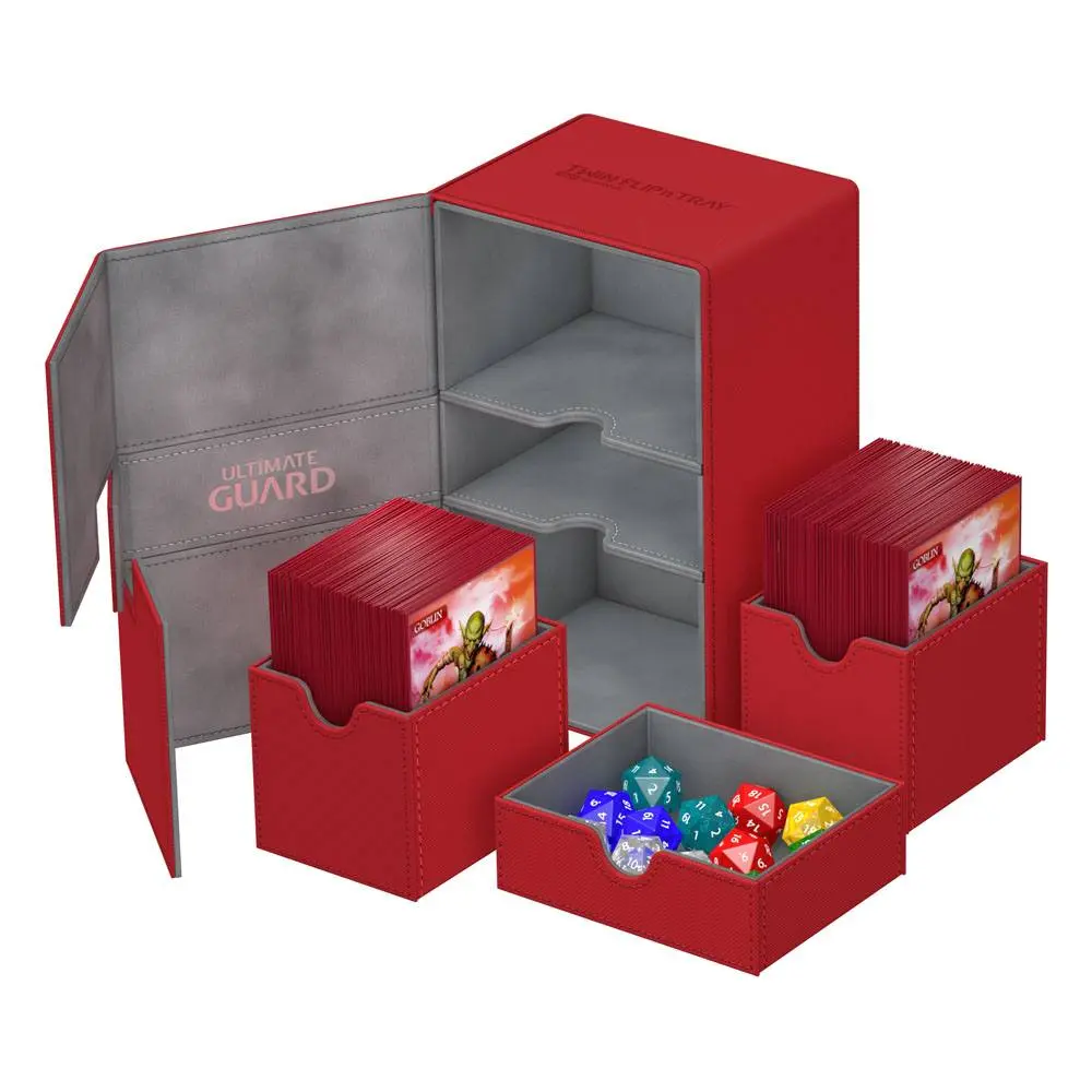 Ultimate Guard Twin Flip´n´Tray  Deck Case 160+ Standard Size XenoSkin Red product photo
