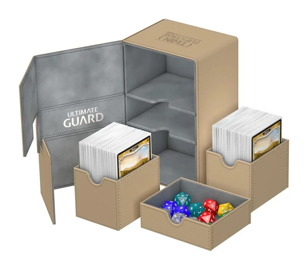 Ultimate Guard Twin Flip´n´Tray  Deck Case 160+ Standard Size XenoSkin Sand product photo