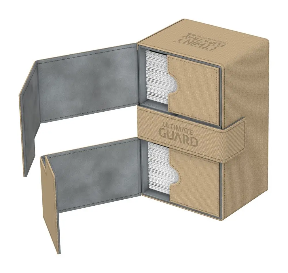 Ultimate Guard Twin Flip´n´Tray  Deck Case 160+ Standard Size XenoSkin Sand product photo