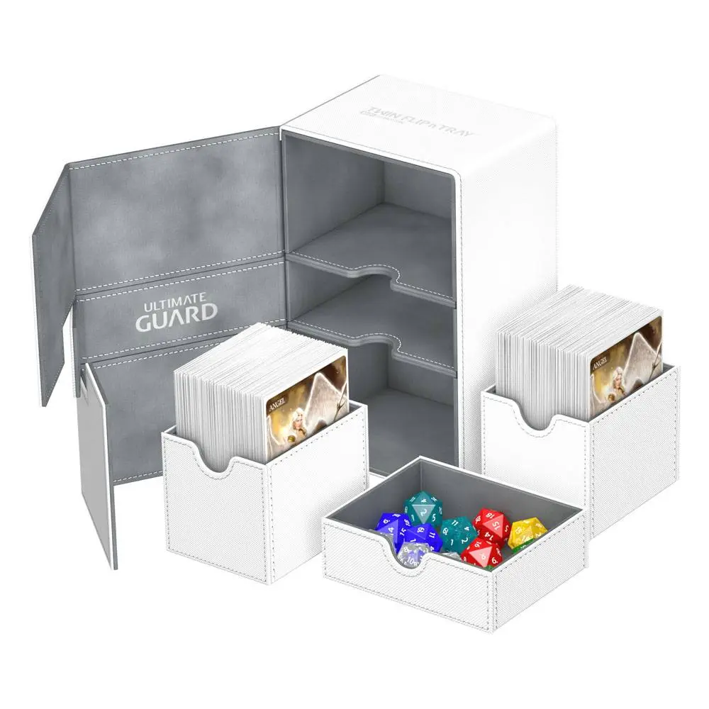 Ultimate Guard Twin Flip´n´Tray  Deck Case 160+ Standard Size XenoSkin White product photo