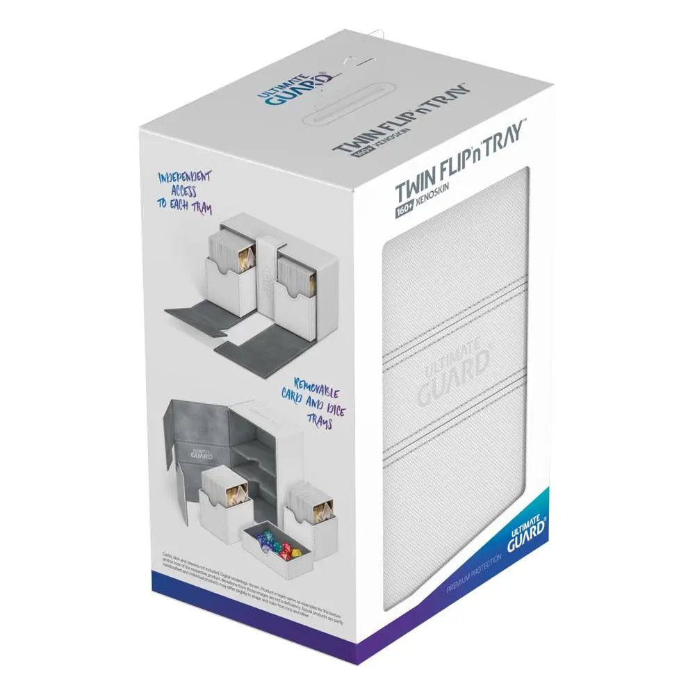 Ultimate Guard Twin Flip´n´Tray  Deck Case 160+ Standard Size XenoSkin White product photo