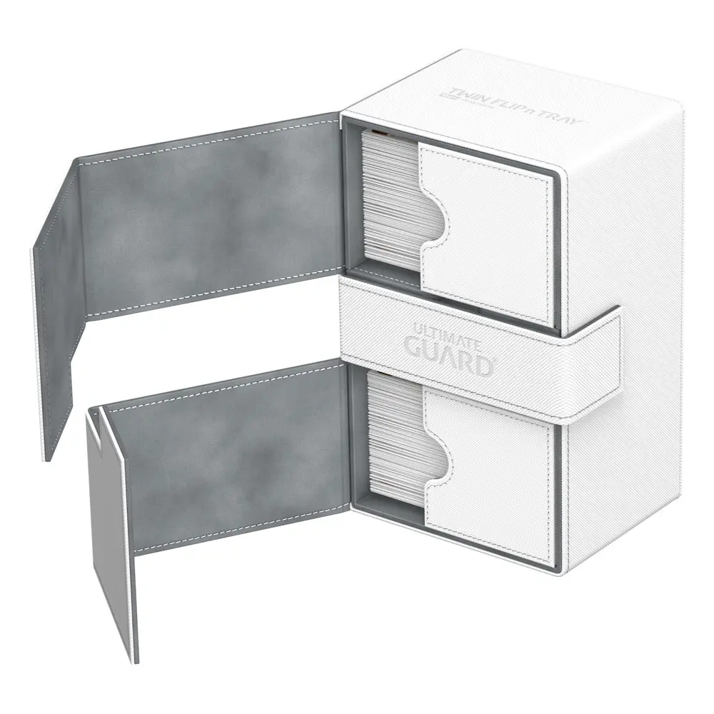 Ultimate Guard Twin Flip´n´Tray  Deck Case 160+ Standard Size XenoSkin White product photo