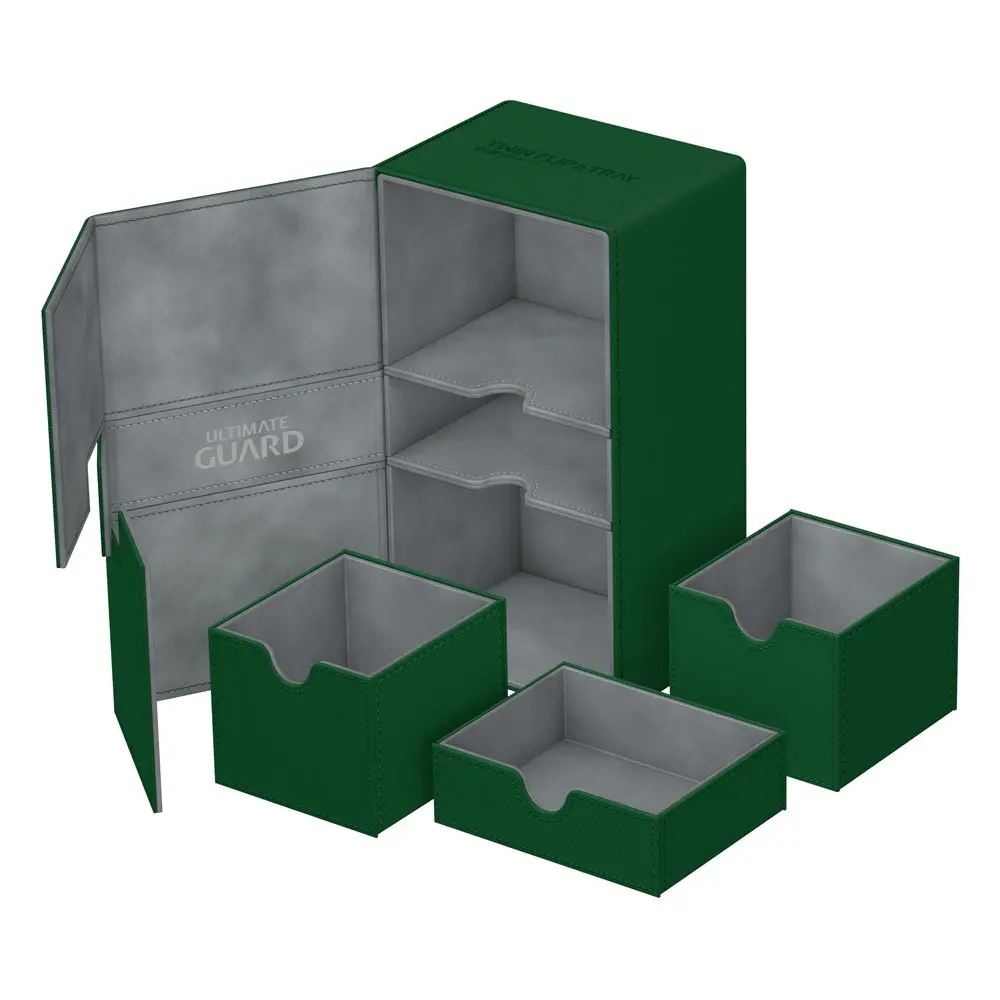 Ultimate Guard Twin Flip´n´Tray Deck Case 200+ Standard Size XenoSkin Green product photo
