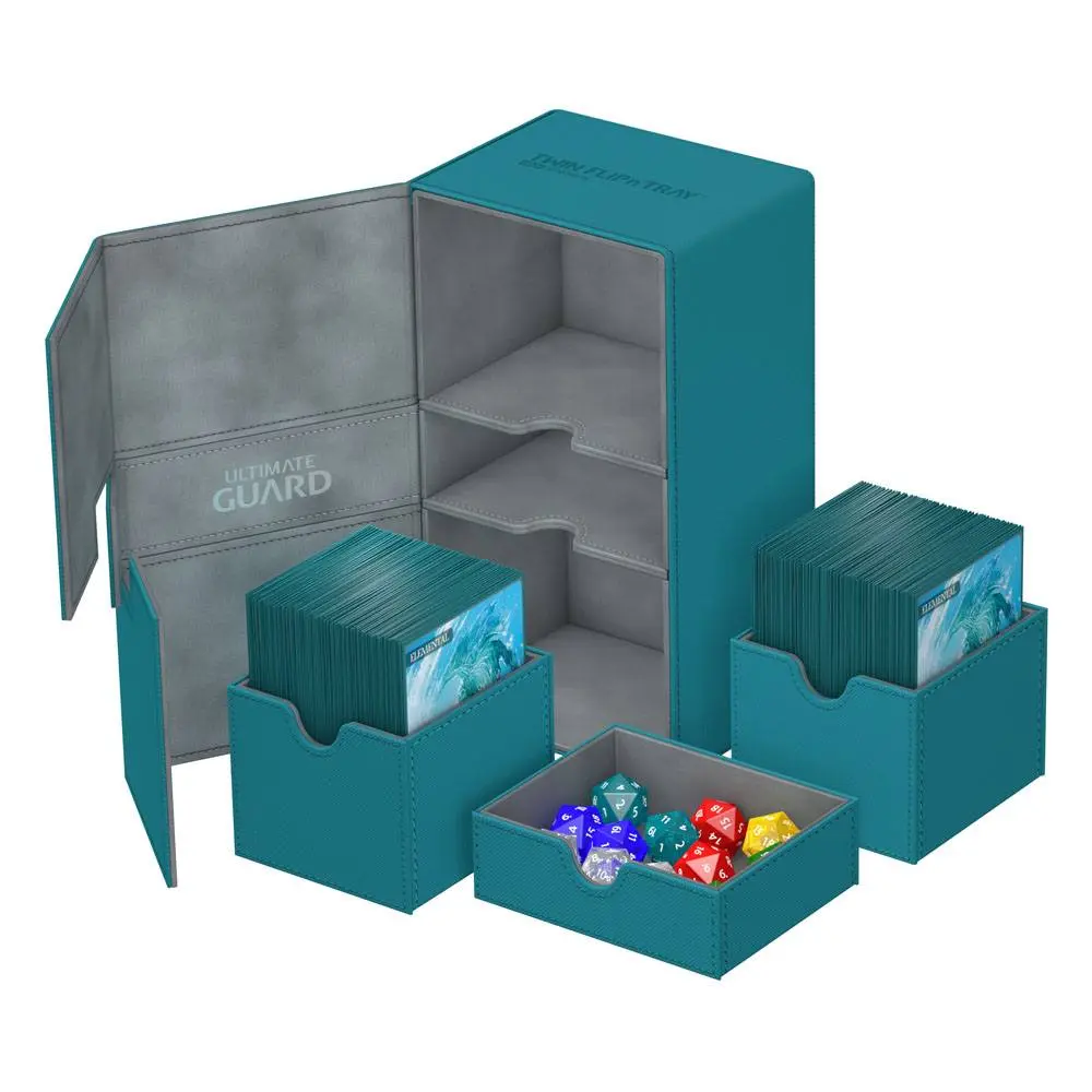 Ultimate Guard Twin Flip´n´Tray Deck Case 200+ Standard Size XenoSkin Petrol Blue product photo