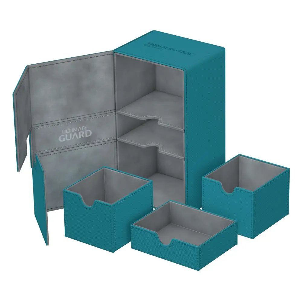 Ultimate Guard Twin Flip´n´Tray Deck Case 200+ Standard Size XenoSkin Petrol Blue product photo