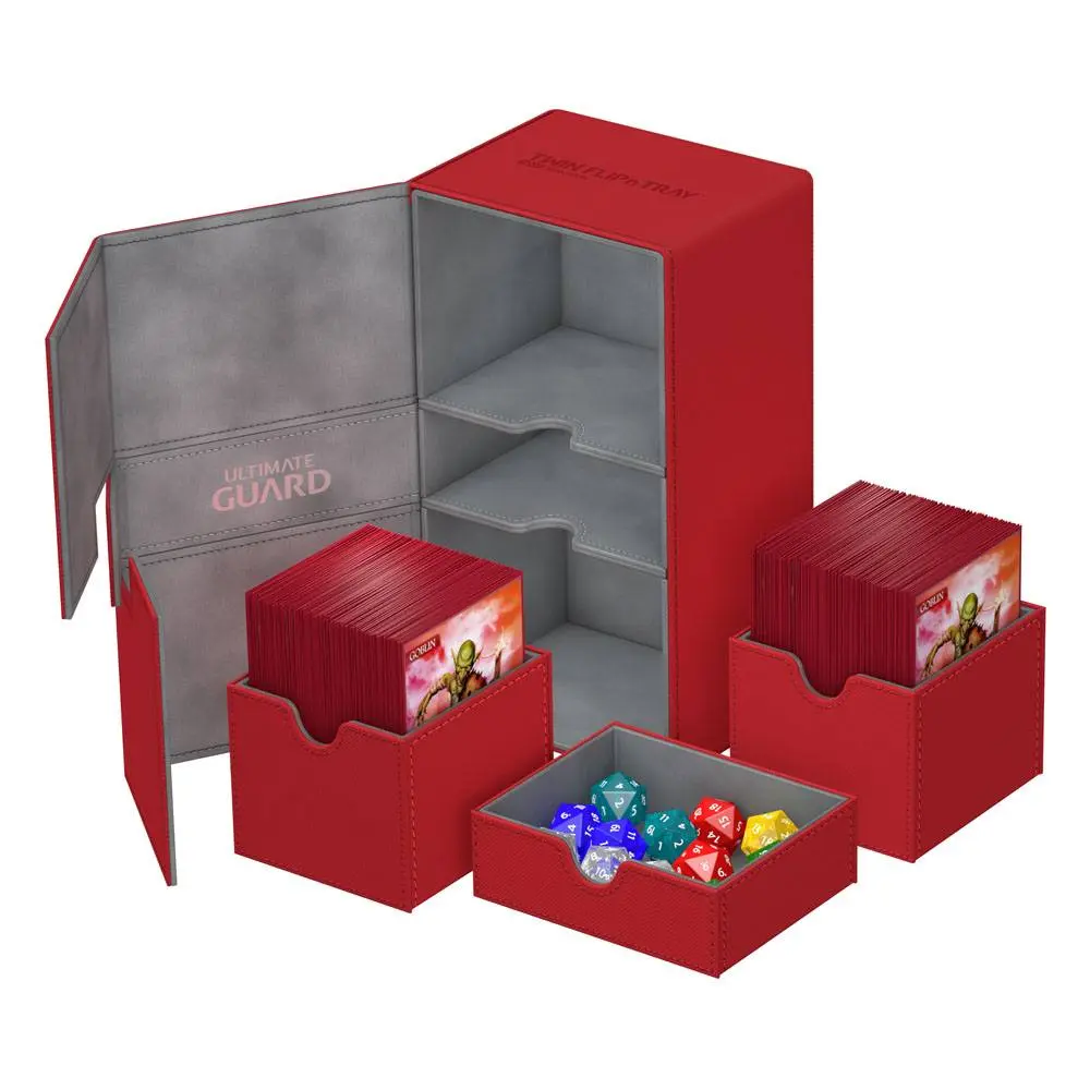 Ultimate Guard Twin Flip´n´Tray Deck Case 200+ Standard Size XenoSkin Red product photo