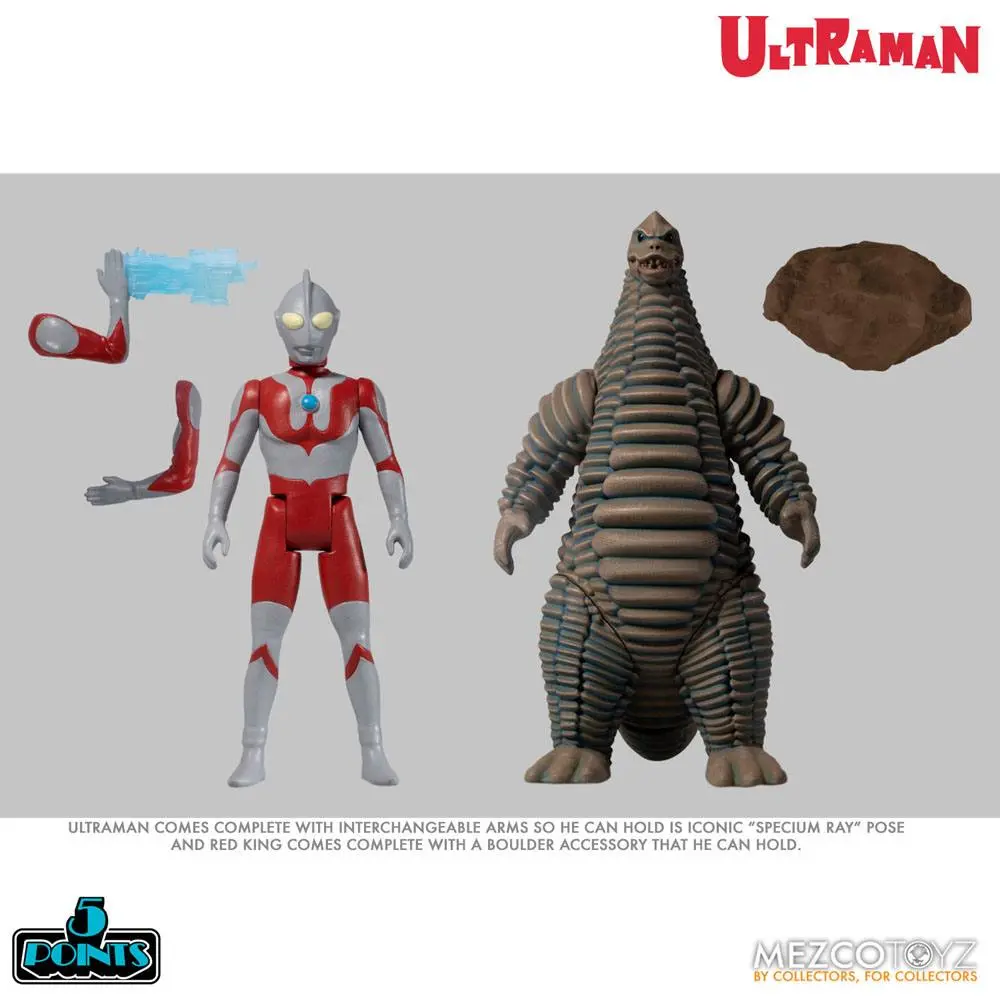 Ultraman 5 Points Action Figures Ultraman &amp; Red King Boxed Set product photo