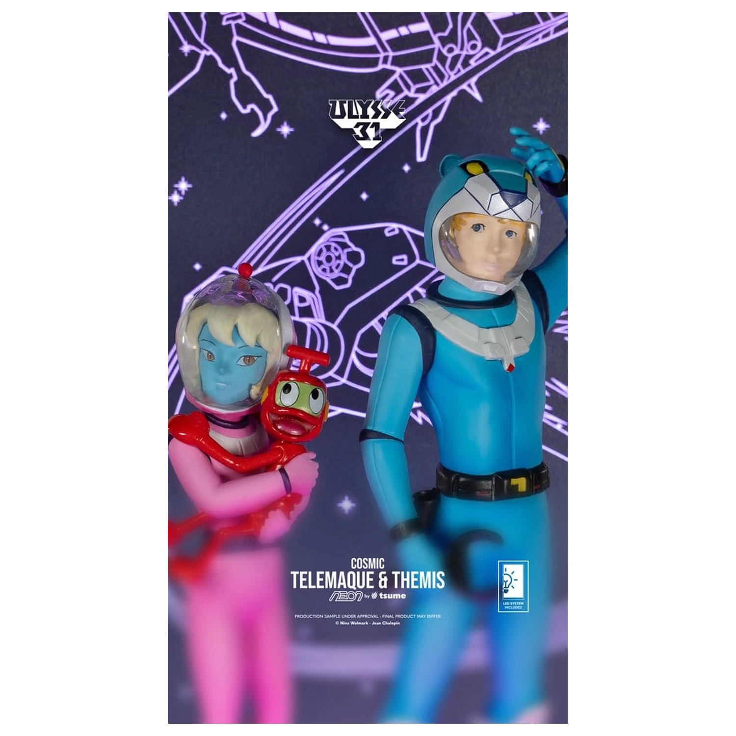 Ulysse 31 Neon Figure 1/9 Telemachus & Themis Cosmic Version 20 cm product photo