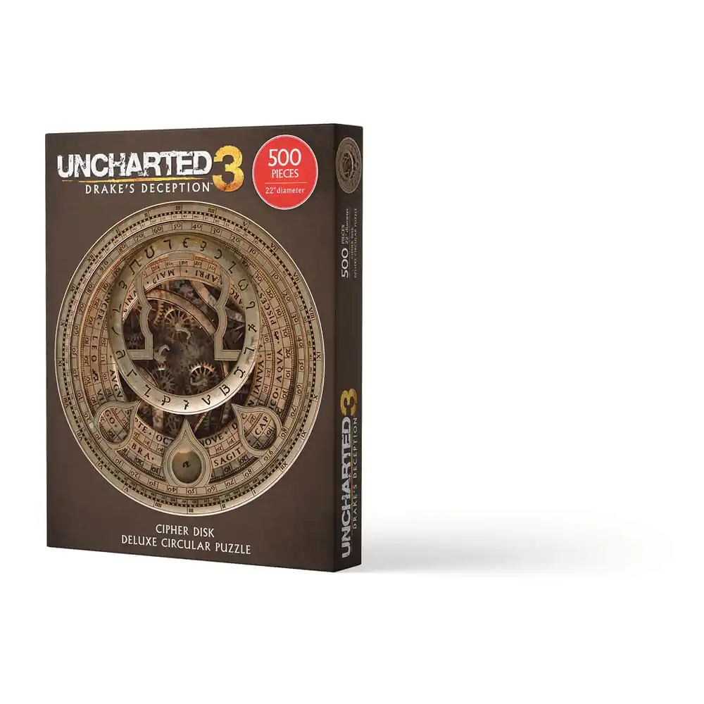 Uncharted Jigsaw Puzzle Cipher Disk Circular Deluxe (500 pieces) product photo