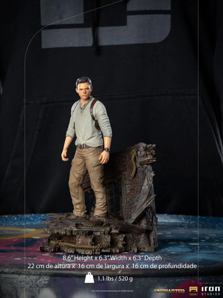 Uncharted Movie Deluxe Art Scale Statue 1/10 Nathan Drake 22 cm product photo