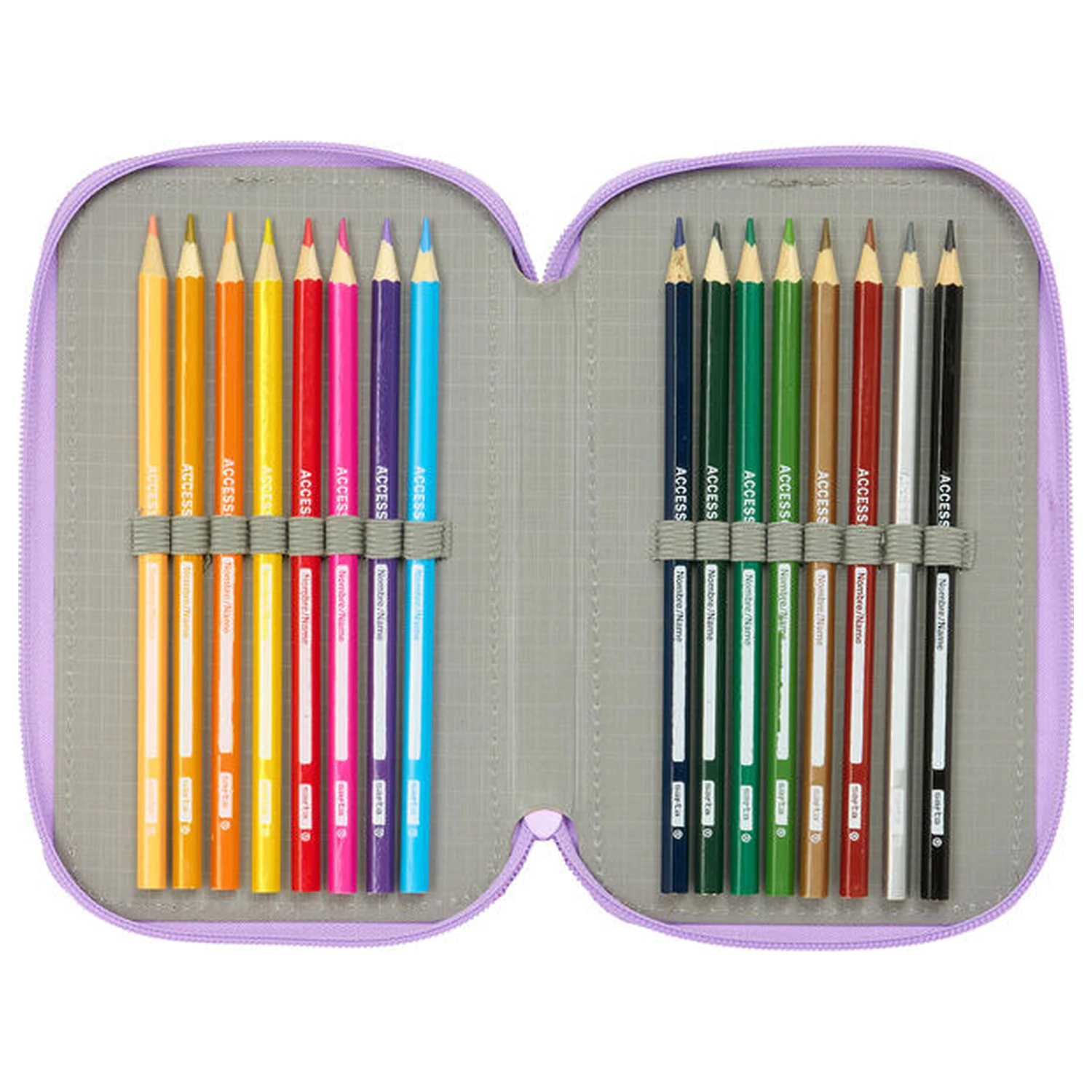 Unicorn Academy triple pencil case 37pcs product photo