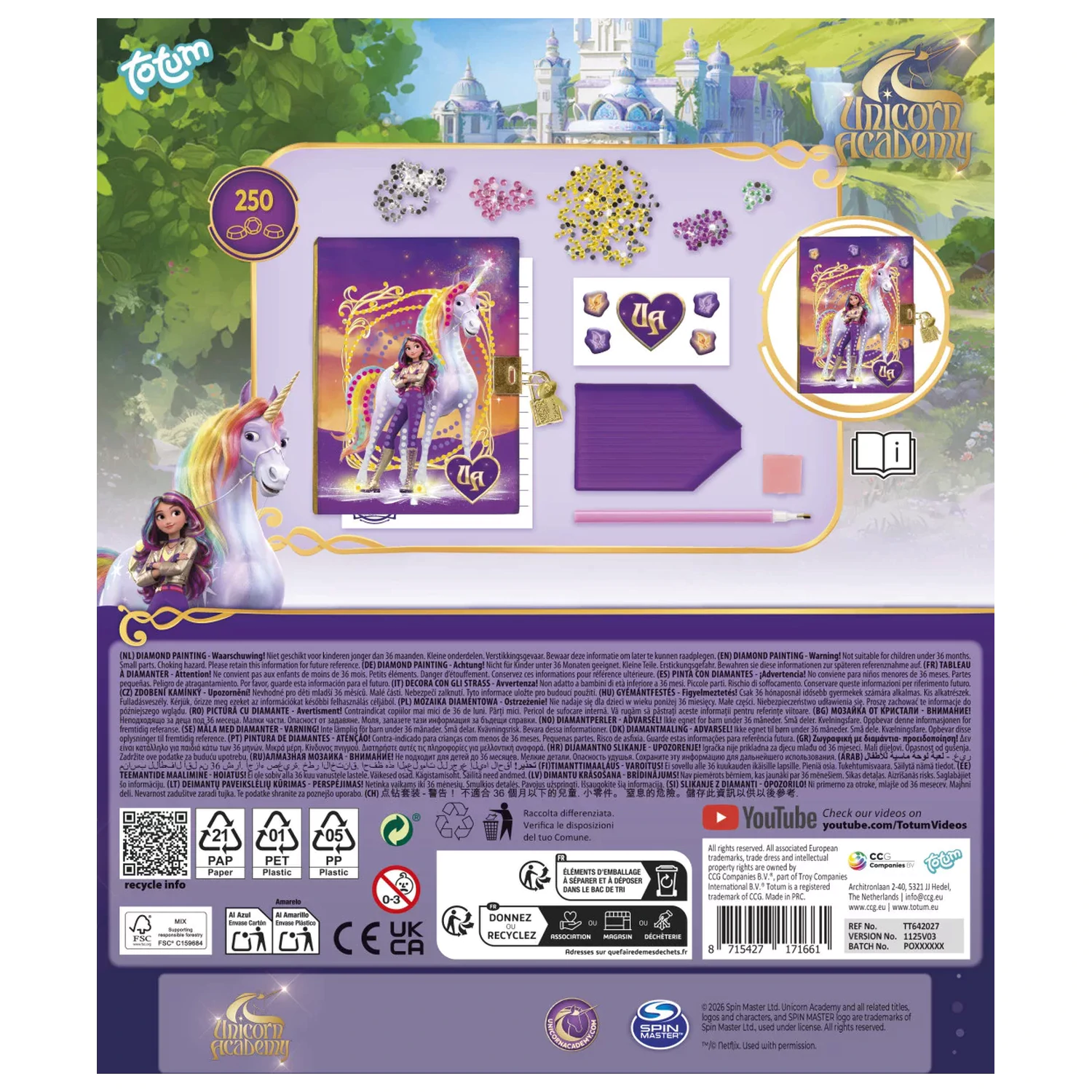Unicorn Academy Friends Diamond Dotz Lock Diary product photo
