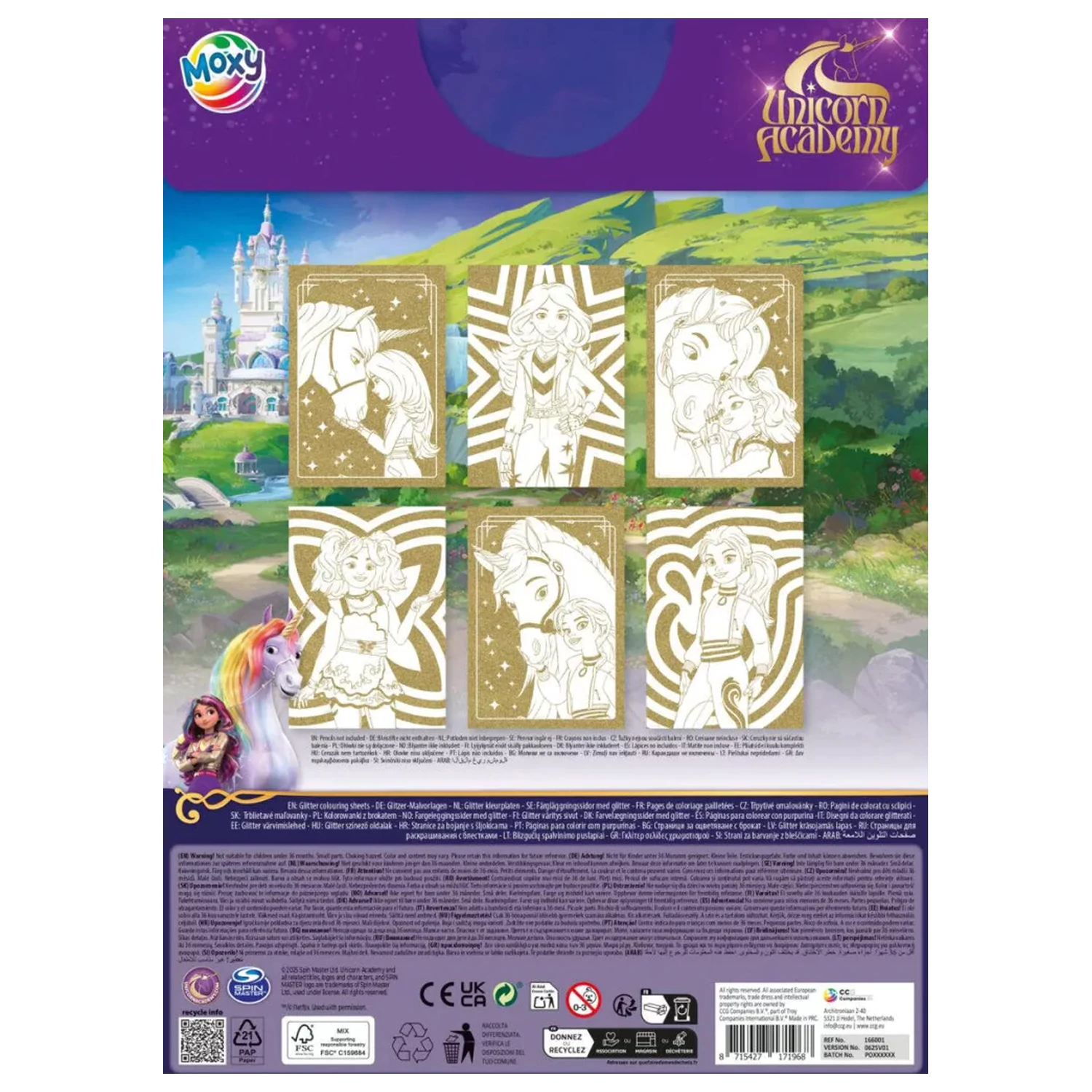 Unicorn Academy Shine Glittering Coloring Book A4 product photo