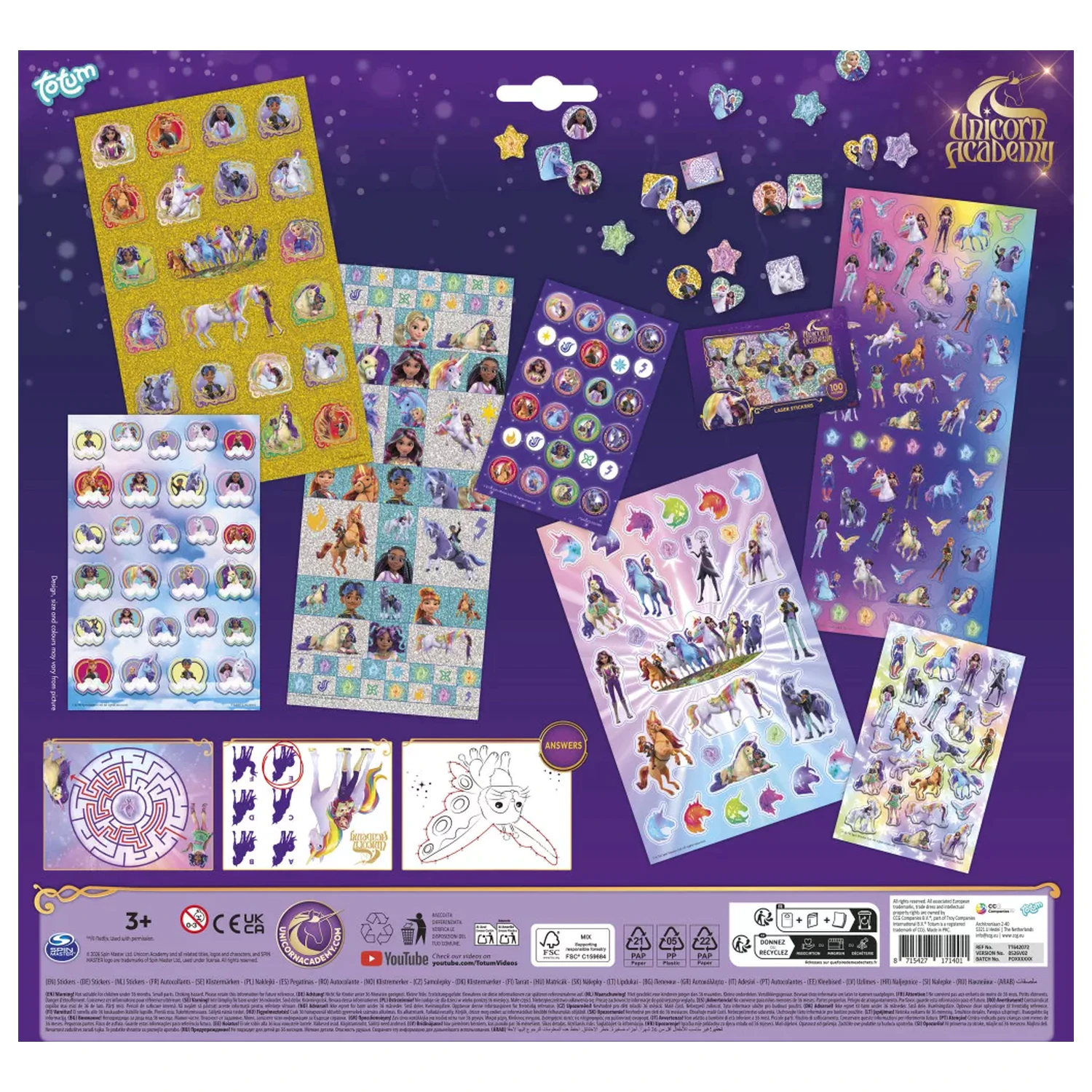 Unicorn Academy Super Sticker Set with Toy product photo