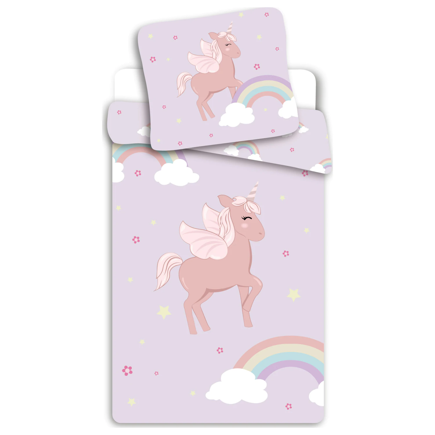 Unicorn Cloudy Pink Duvet Cover product photo