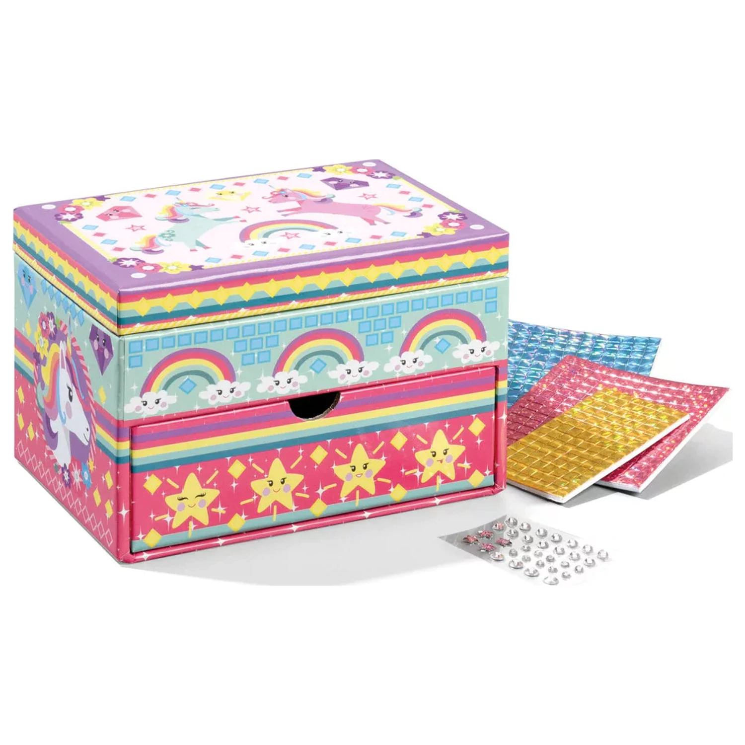 Unicorn Colorful Mosaic Jewelry Box product photo
