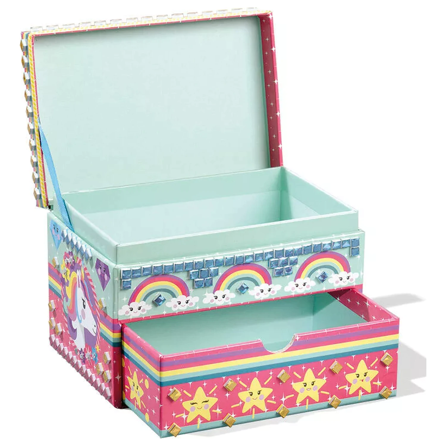 Unicorn Colorful Mosaic Jewelry Box product photo