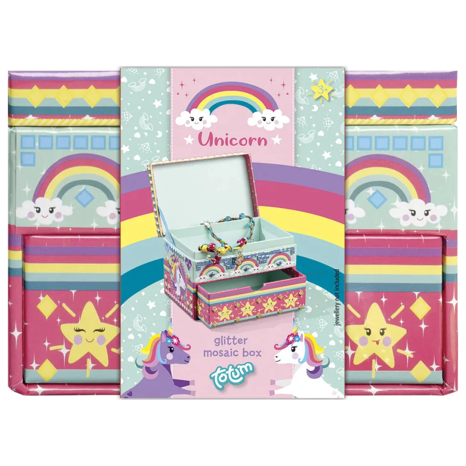 Unicorn Colorful Mosaic Jewelry Box product photo
