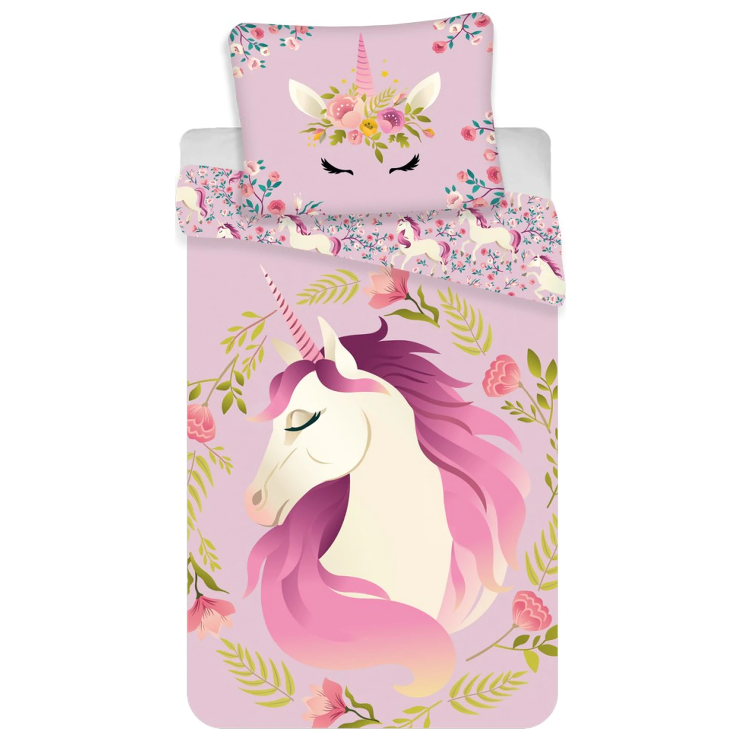 Unicorn Flowers Duvet Cover product photo