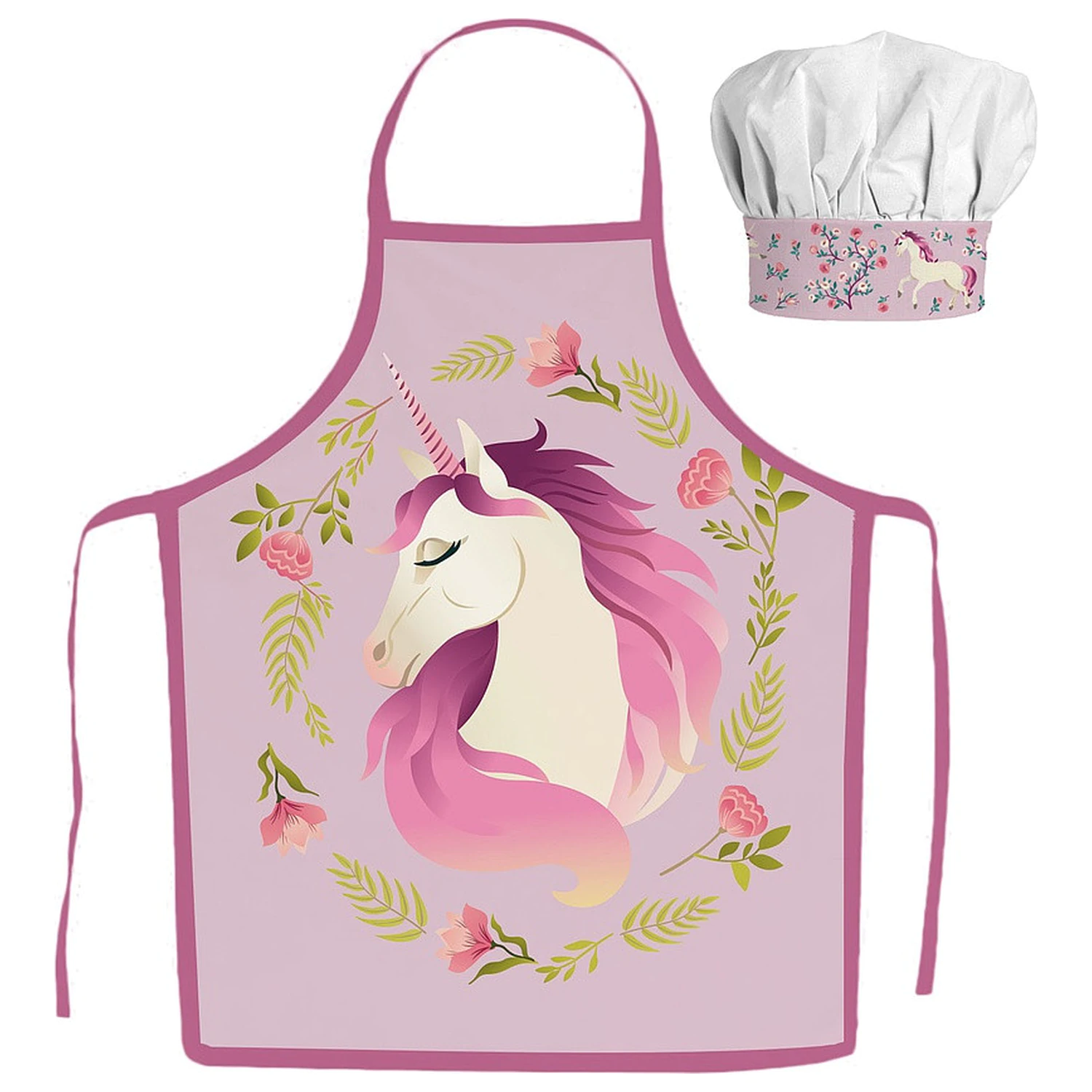 Unicorn Garden Kids Apron 2-piece Set product photo