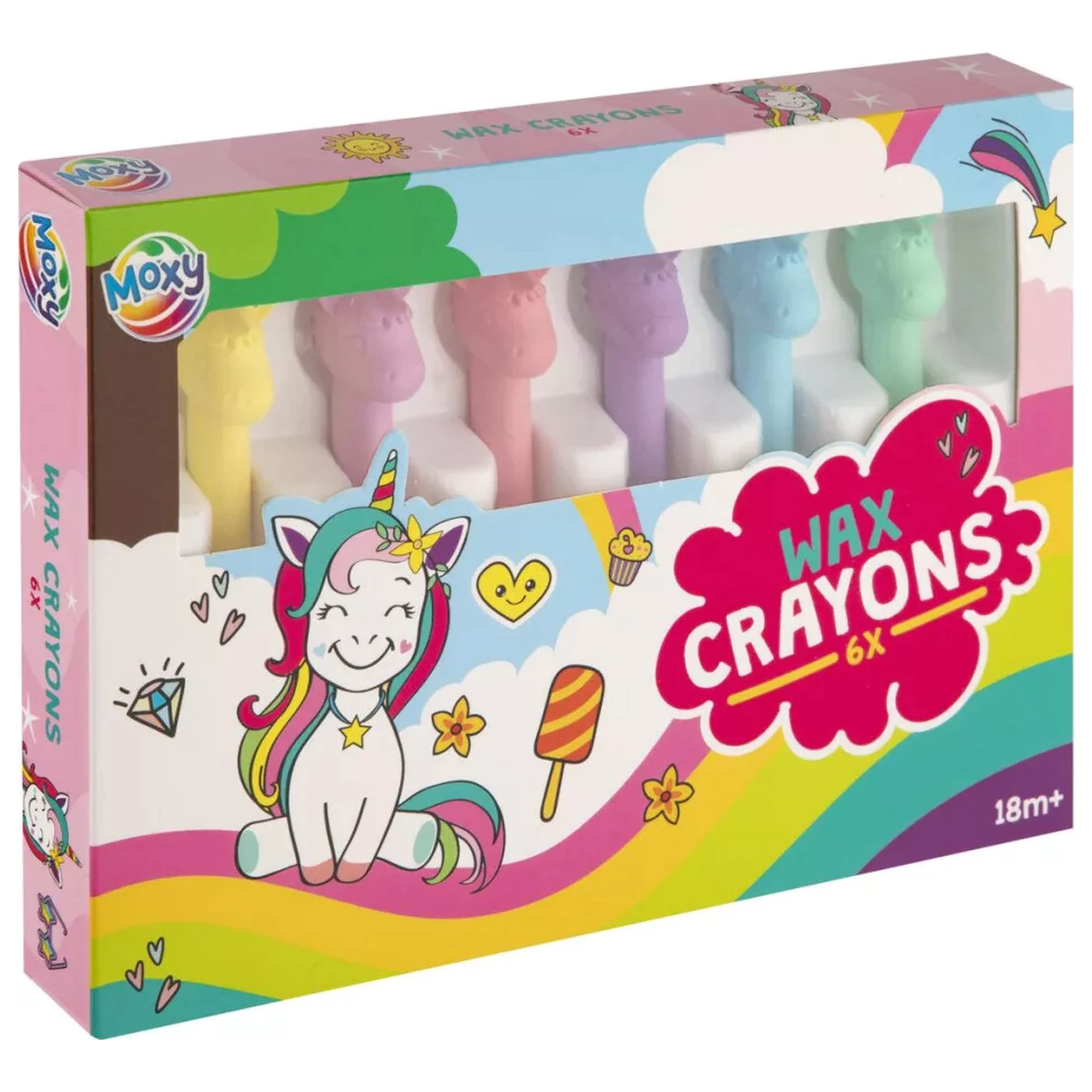 Unicorn Happy Shape Crayon, 6-count product photo