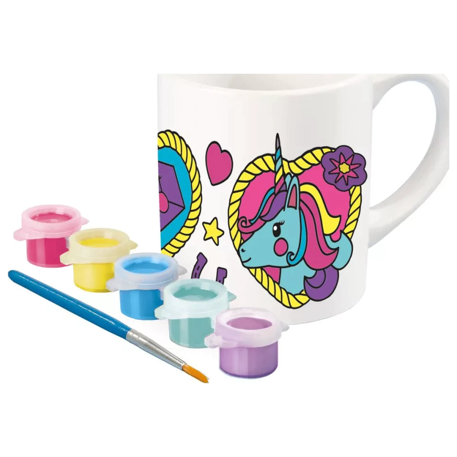 Unicorn Heart Paintable Porcelain Mug 235 ml product photo