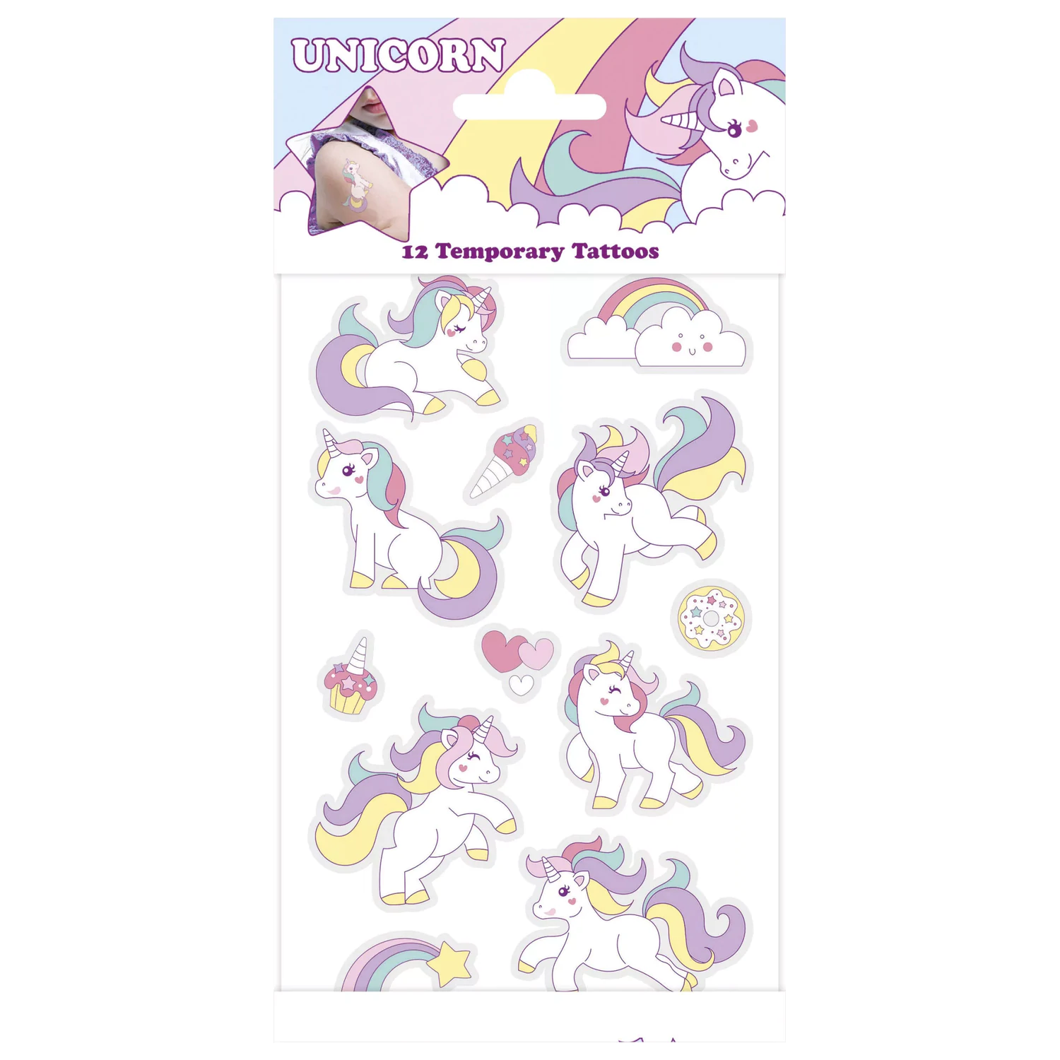 Unicorn Pastel Tattoo 12-Pack product photo