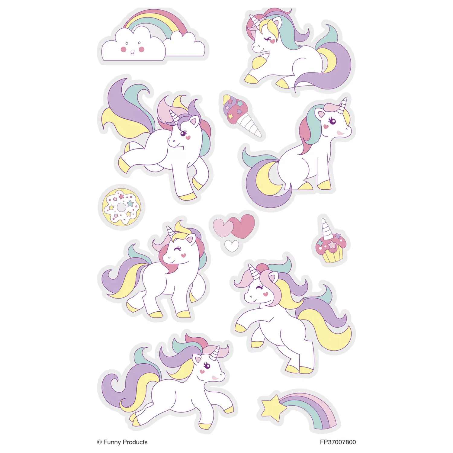 Unicorn Pastel Tattoo 12-Pack product photo