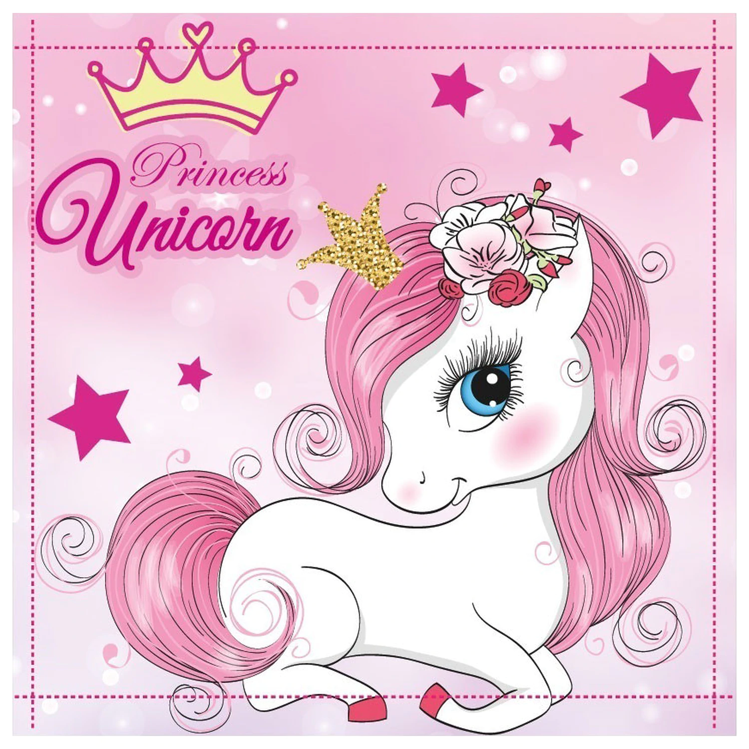 Unicorn Princess Hand Towel, Face Towel, Towel 30x30cm product photo