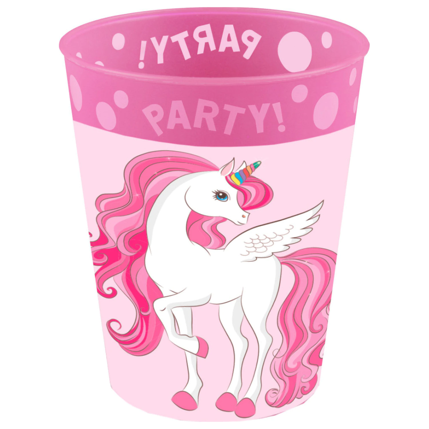 Unicorn Rainbow Colors Micro Plastic Cup Set of 4, 250 ml product photo
