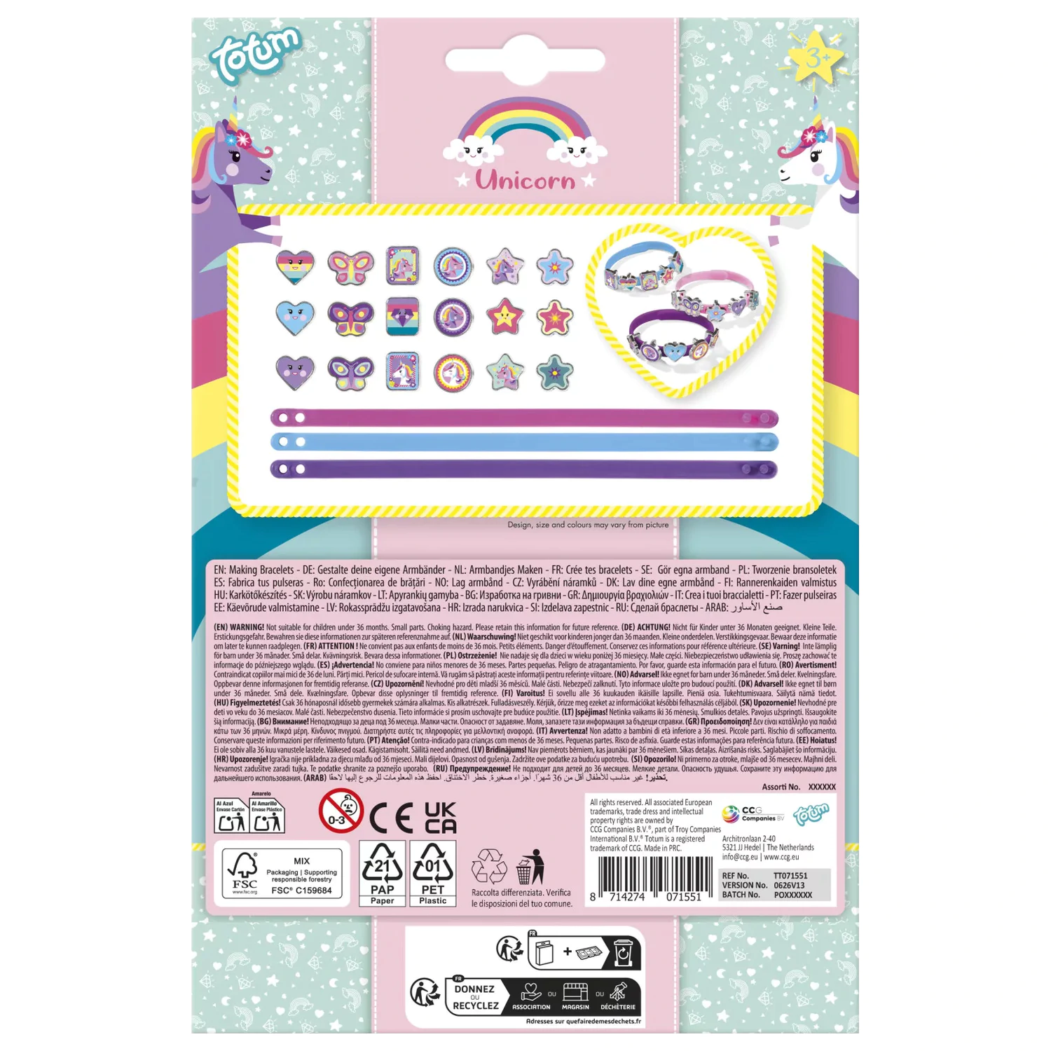 Unicorn Rainbow Bracelet Maker Kit product photo