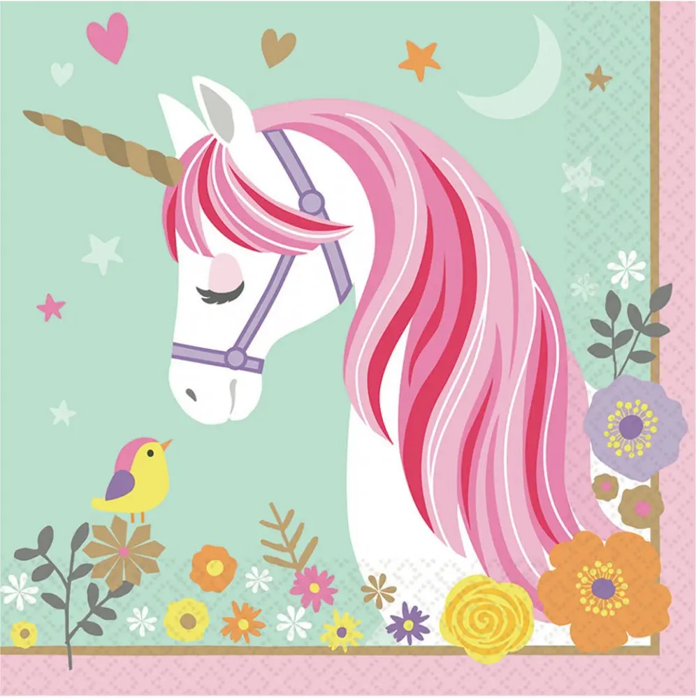 Unicorn Napkins 16 pc, 33*33 cm product photo