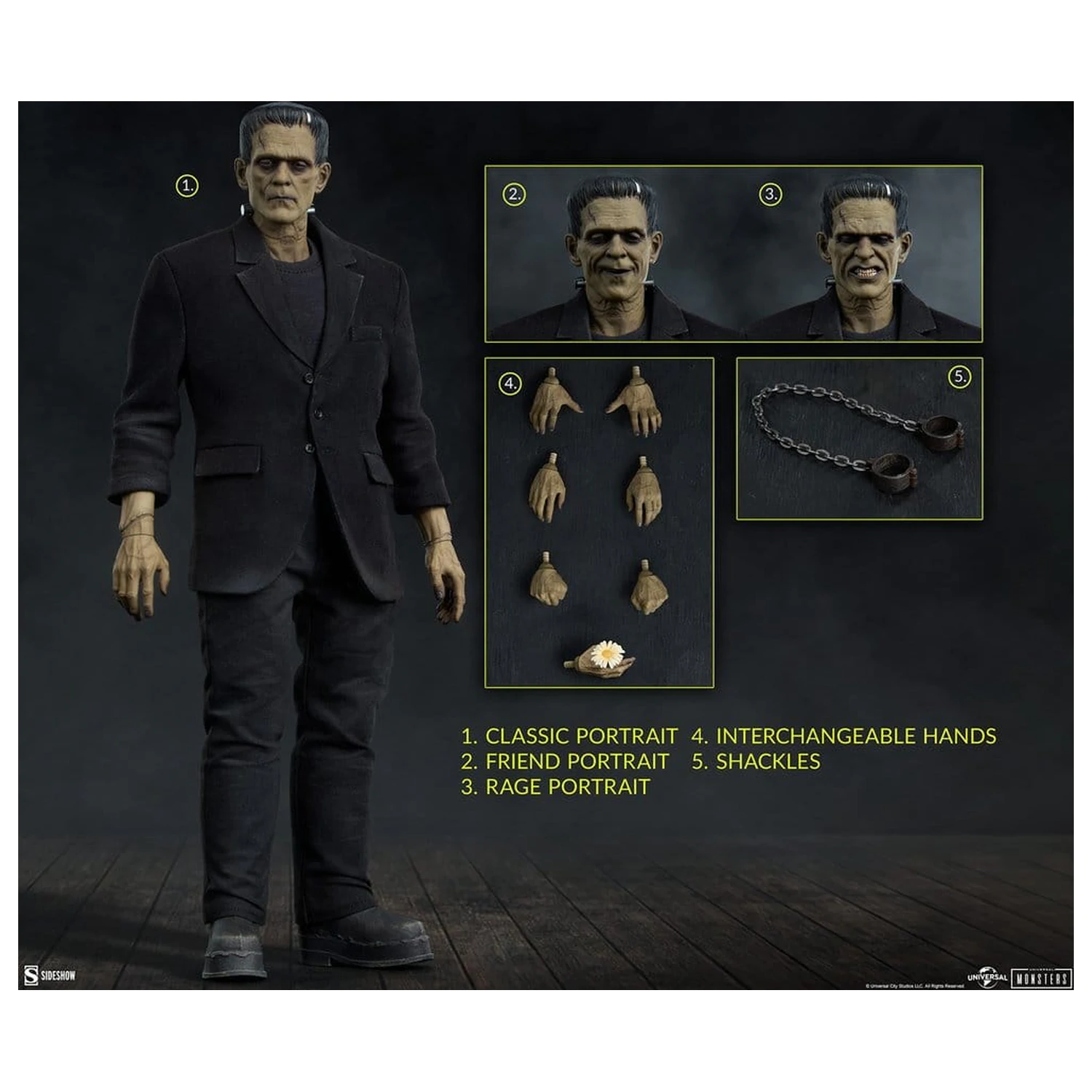 Universal Monsters Action Figure 1/6 Frankenstein (Deluxe Edition) 33 cm product photo