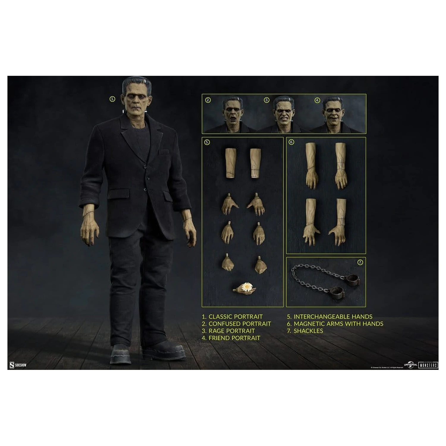 Universal Monsters Action Figure 1/6 Frankenstein (Deluxe Plus Edition) 33 cm product photo