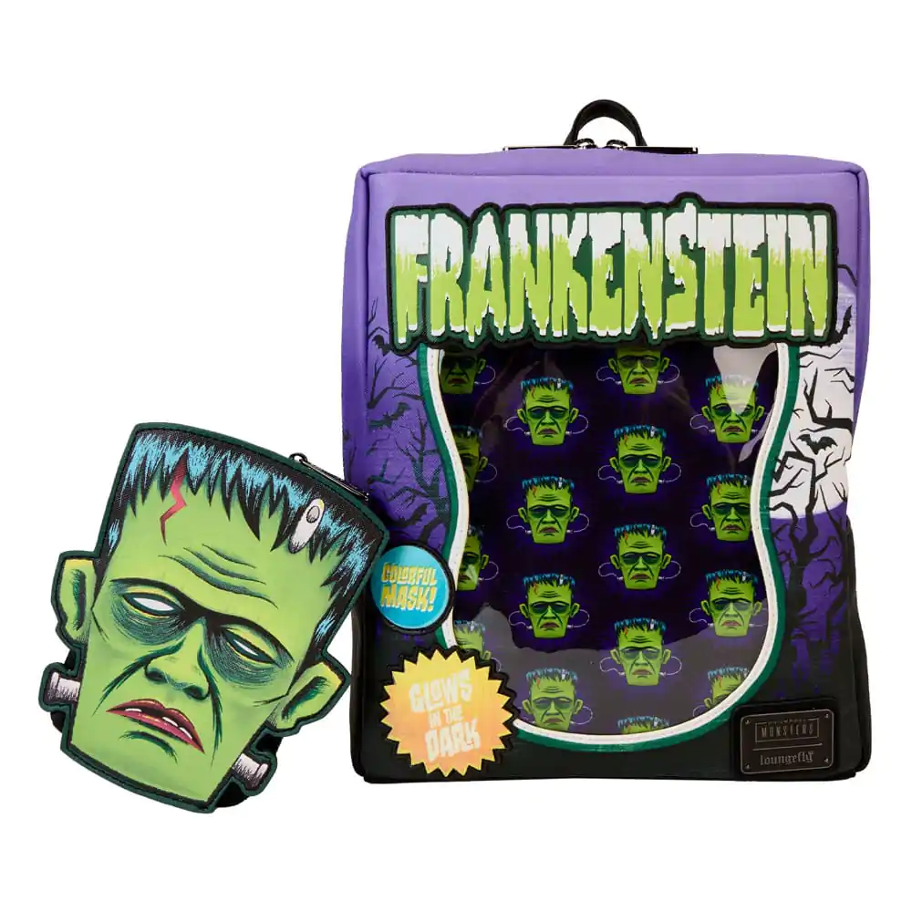 Universal Monsters by Loungefly Mini Backpack Frankenstein Neon Mask product photo