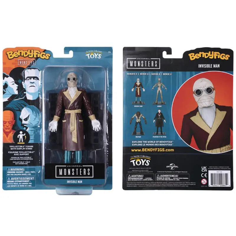 Universal Monsters Bendyfigs Bendable Figure Invisible Man 19 cm product photo