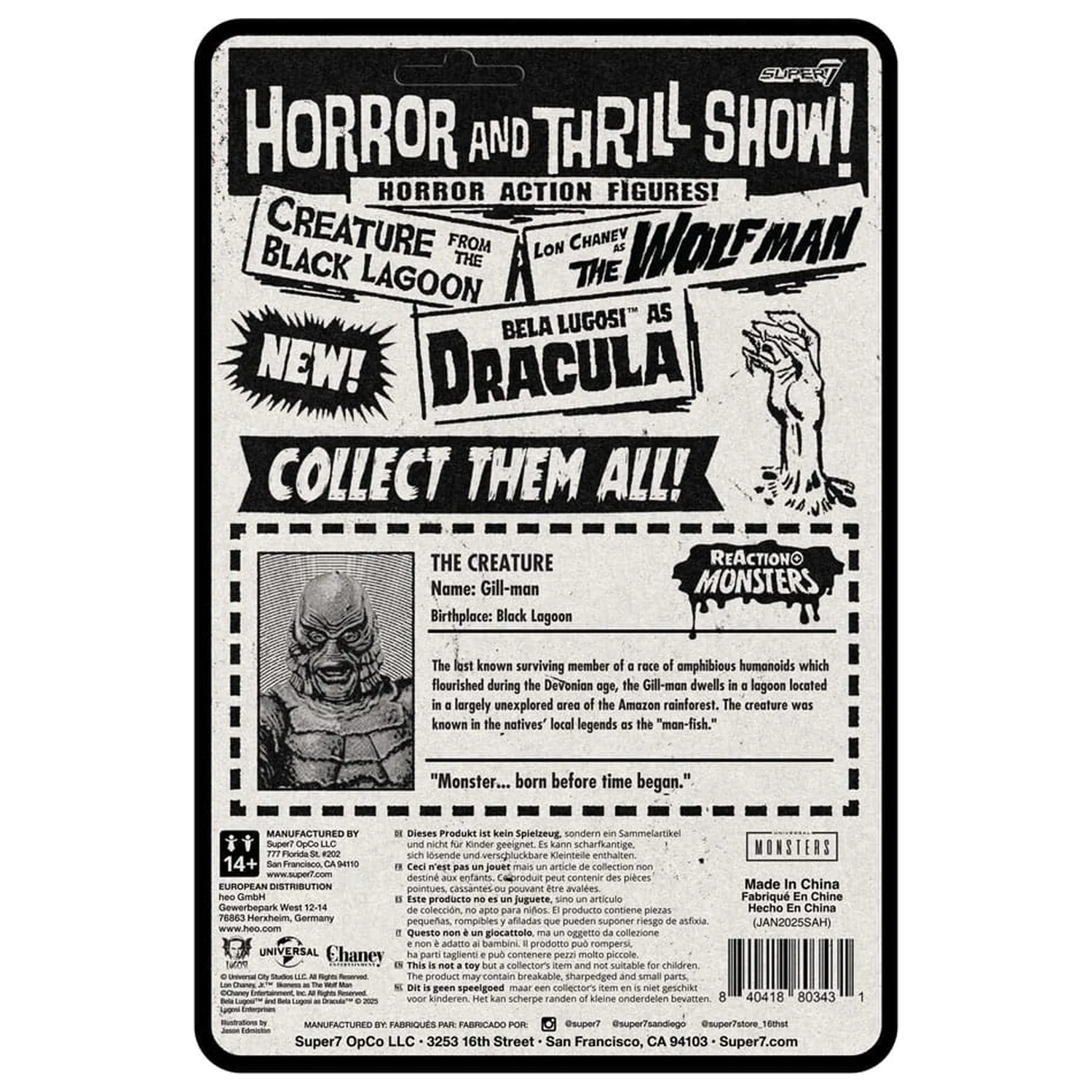 Universal Monsters ReAction+ Action Figure Wave 1 Creature from the Black Lagoon 10 cm     product photo