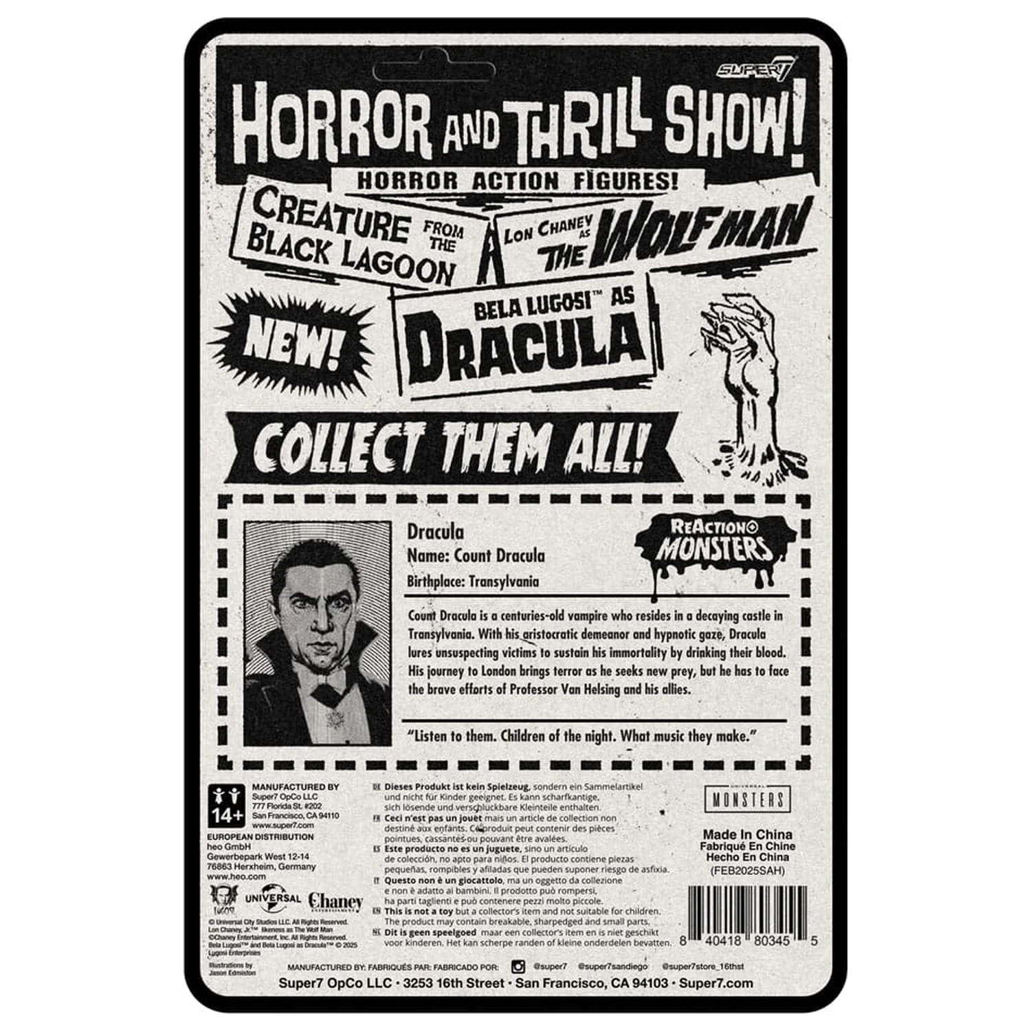 Universal Monsters ReAction+ Action Figure Wave 1 Dracula 10 cm  product photo