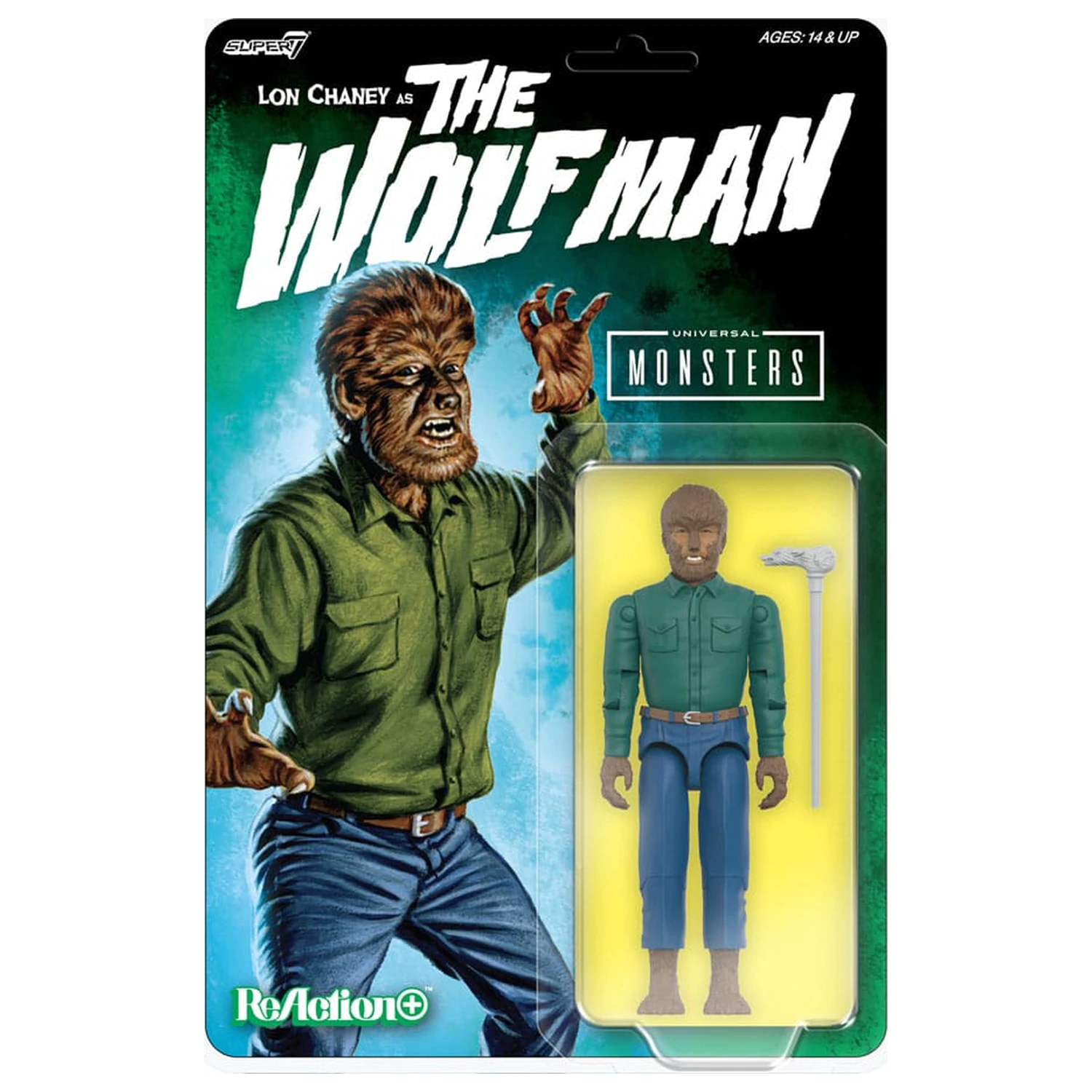 Universal Monsters ReAction+ Action Figure Wave 1 The Wolf Man 10 cm  product photo