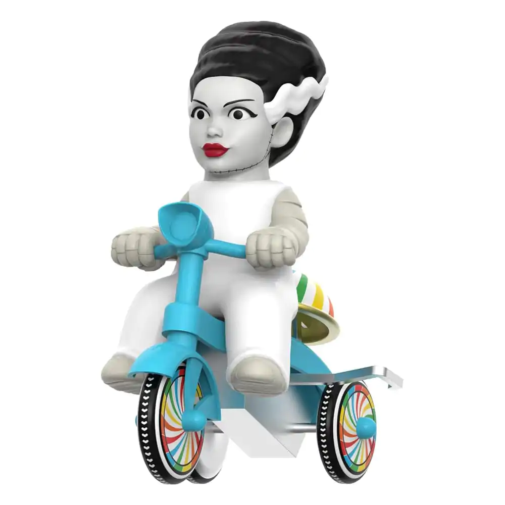 Universal Monsters Super Cycles Action Figure Bride of Frankenstein (White with Blue Trike) 13 cm product photo