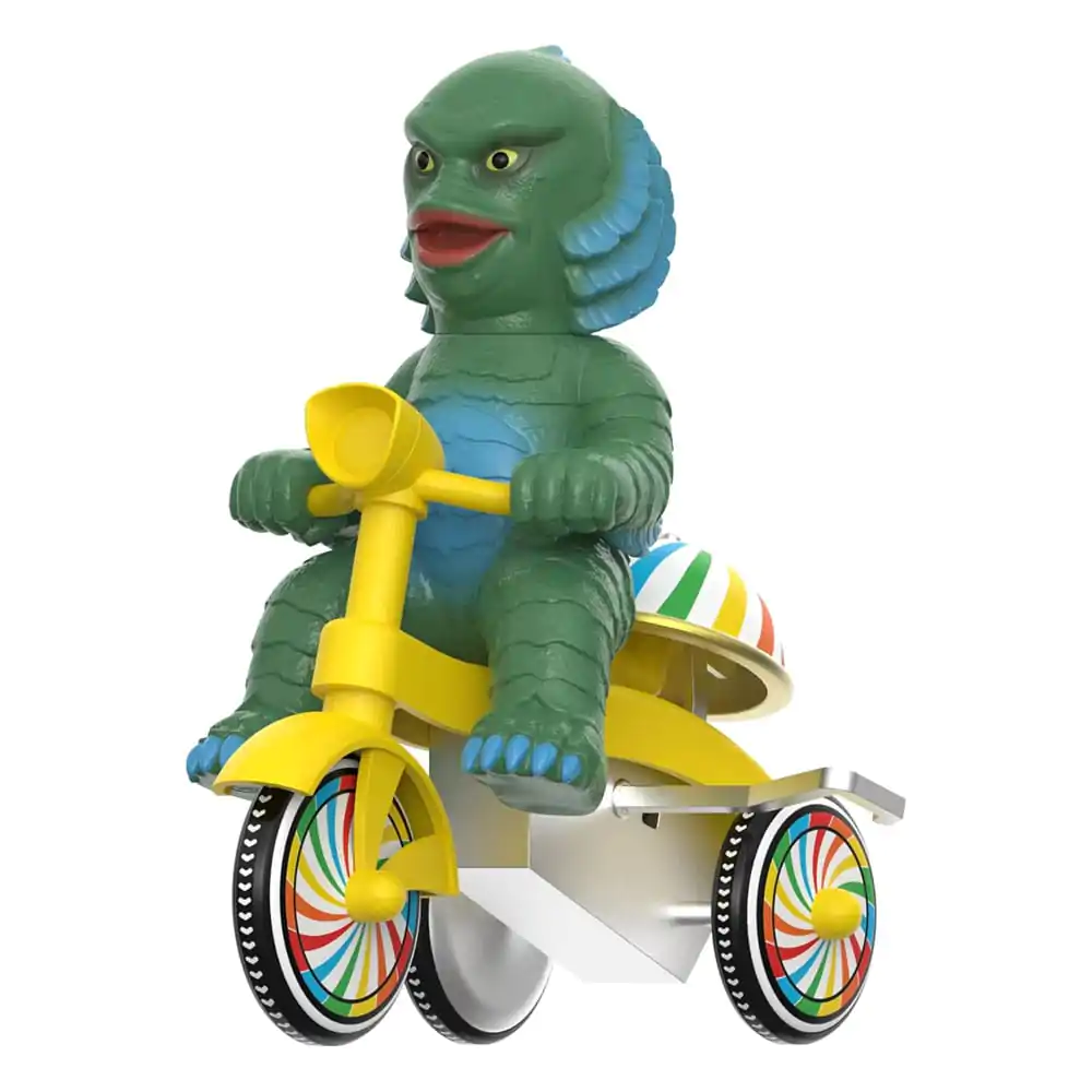 Universal Monsters Super Cycles Action Figure Creature from the Black Lagoon (Dark Green with Yellow Trike) 13 cm product photo